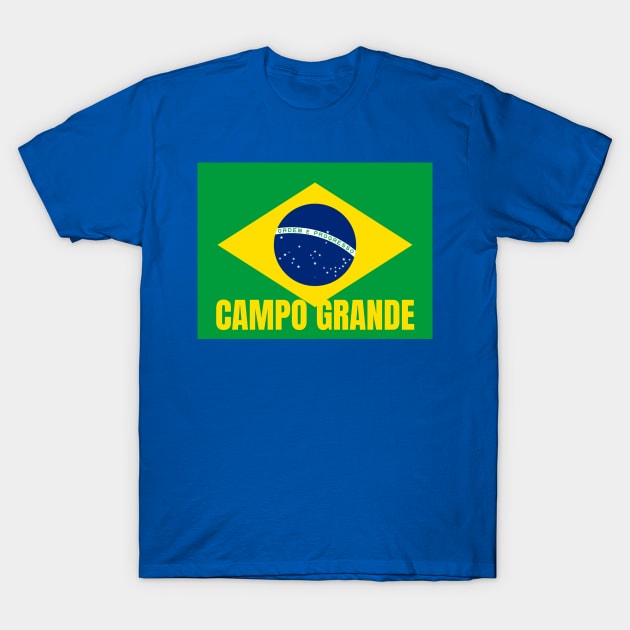 Campo Grande City in Brazilian Flag T-Shirt by aybe7elf